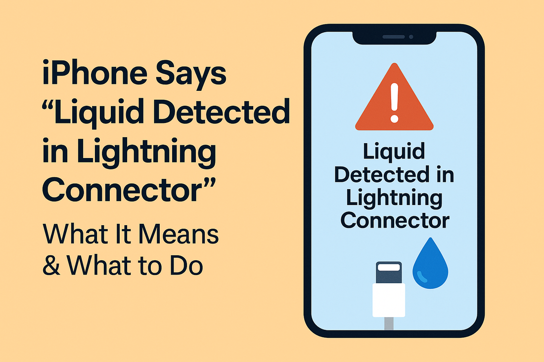 iPhone Says “Liquid Detected in Lightning Connector”: What It Means & What to Do